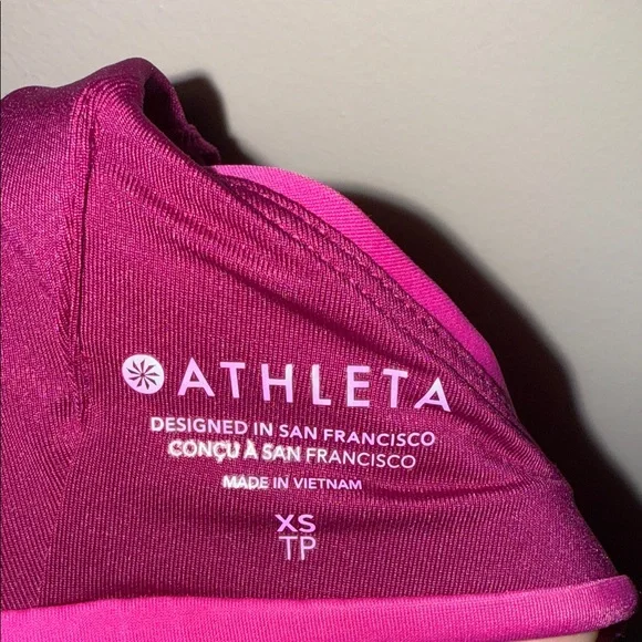 Athleta Pink Sports Bra with Crossback - Picture 3 of 3